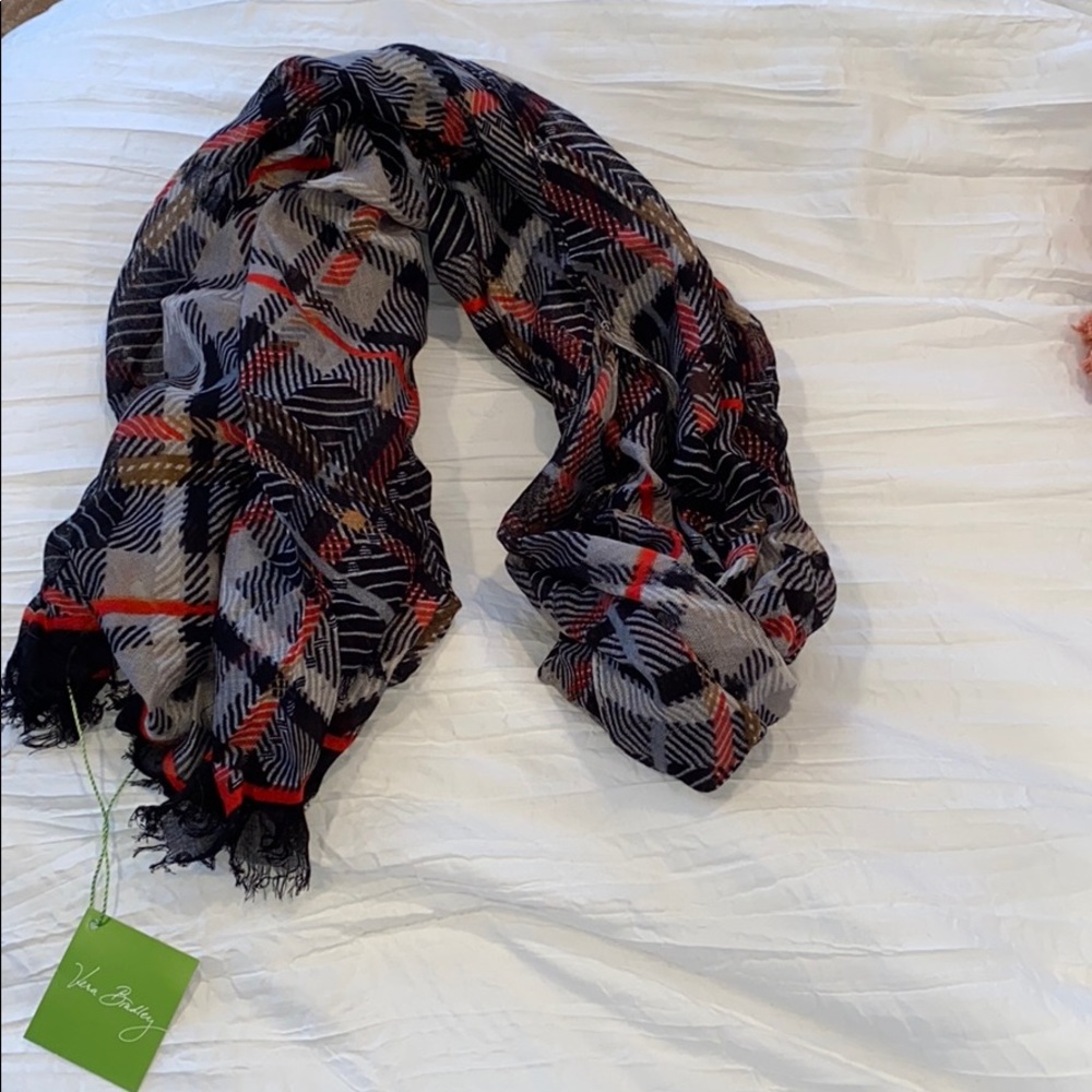 Vera Bradley Soft Fringe Scarf Sofia Plaid